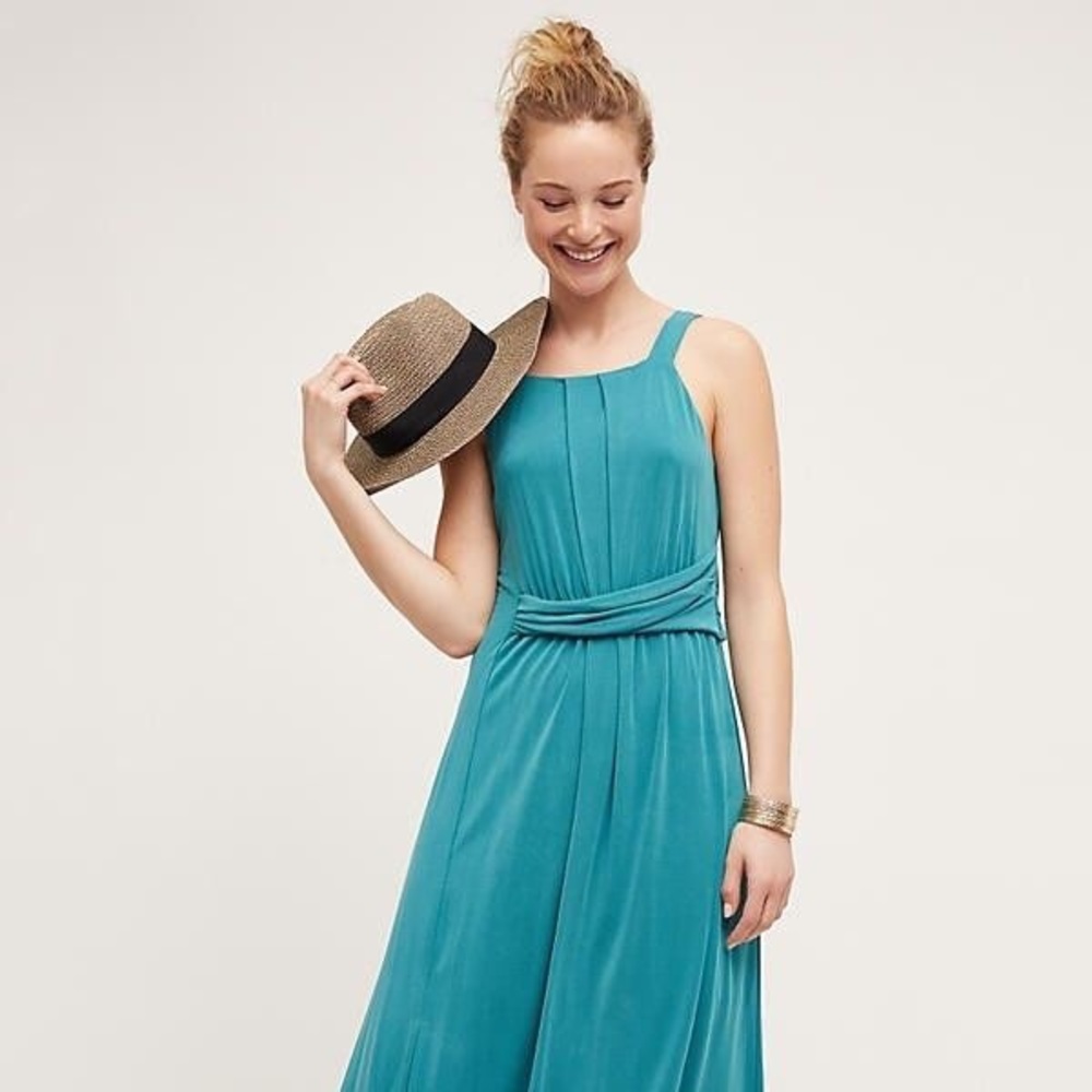 Anthropologie turquoise dress